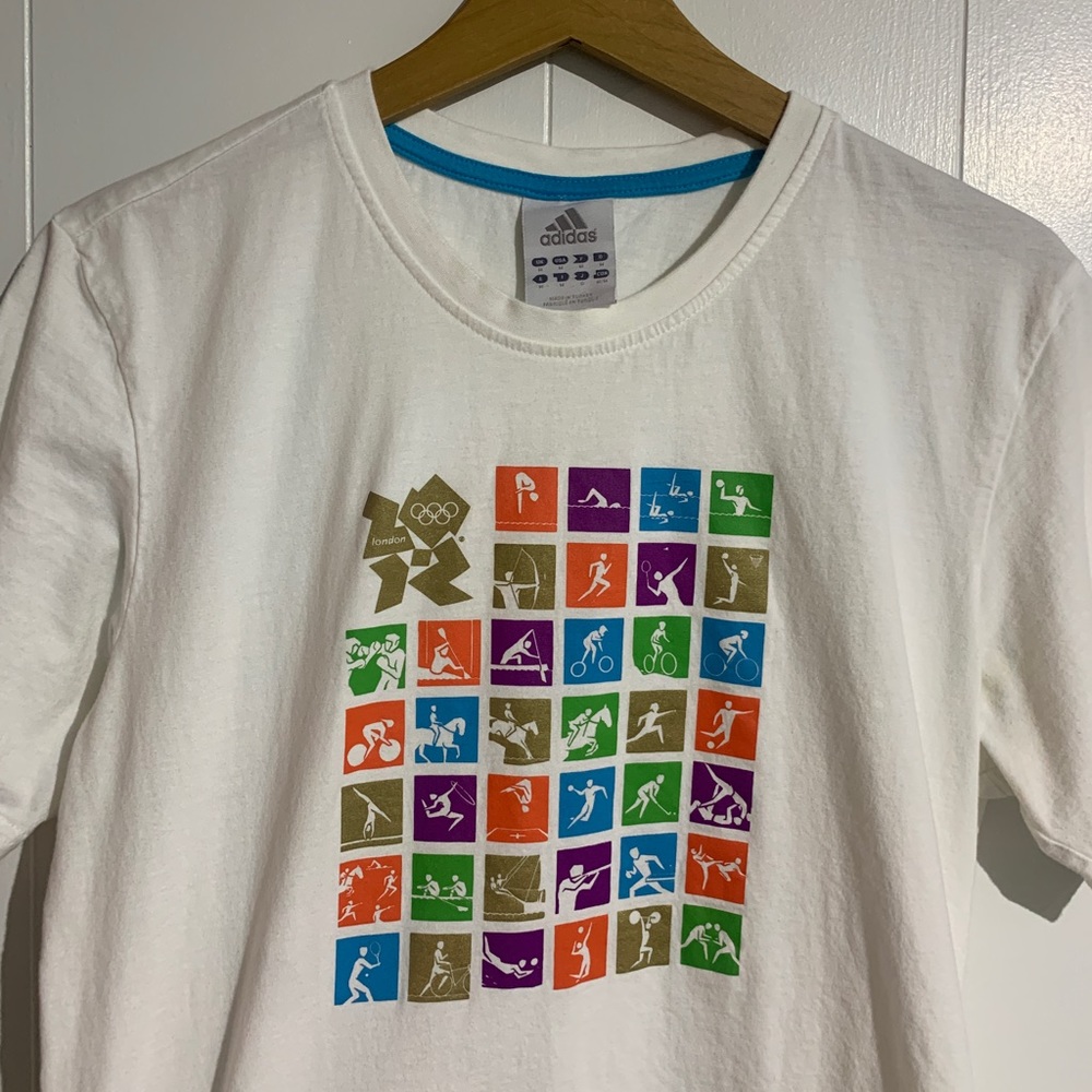 adidas London 2012 Olympic Games Icon Tee with Gold Embroidery
